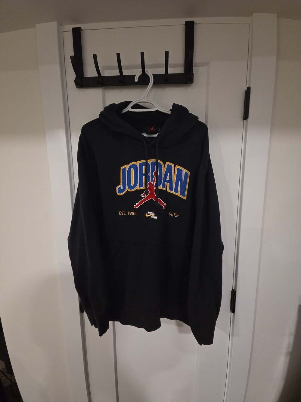 Jordan Hoodie Size 2XL Black Pullover Embroidered Jumpman Logo